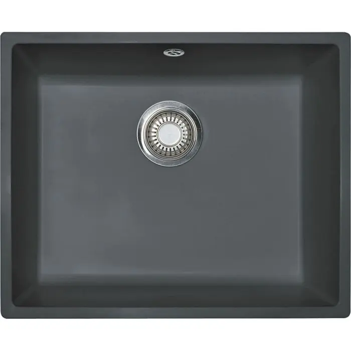 Soldes Cuve Domus Tectonite DMD 110-50 - graphite - 540 x 440 x 200 mm - sous-meuble 60 cm - vidage manuel - Franke