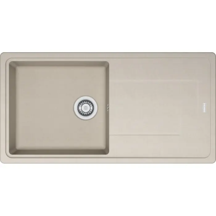 Prix Choc Évier Titan Tectonite TTD 611-97 - beige - 970 x 500 x 190 mm - sous-meuble 60 cm - vidage manuel - Franke