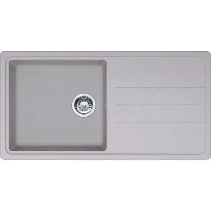 Expédié Aujourd'hui Évier Opale 611-97 Tectonite - Platinum - 970 x 500 x 200 mm - sous-meuble 60 cm - vidage manuel - Franke