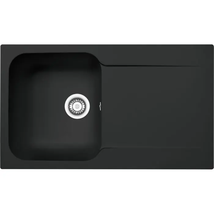 Promotion Saisonnière Évier Kite Fradeko 611-86 - noir - 860 x 500 x 190 mm - sous-meuble 50 cm - vidage manuel - Franke
