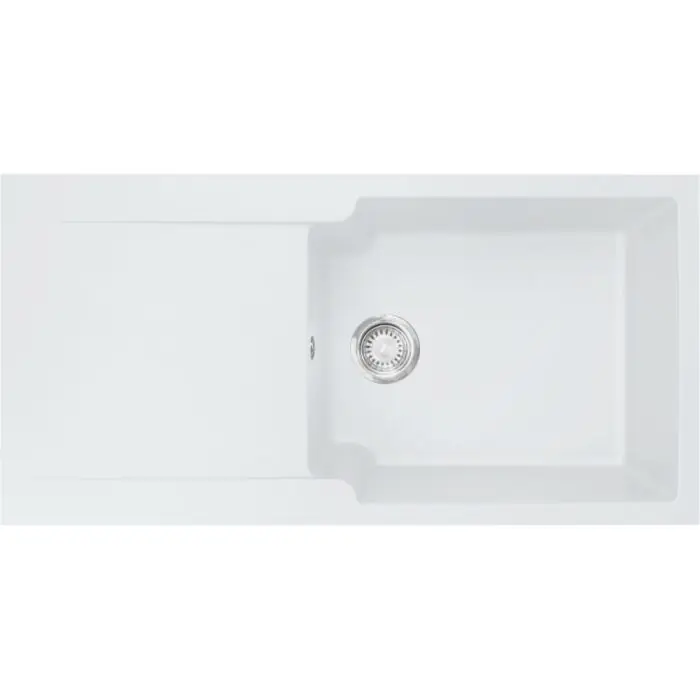 Offre Spéciale Évier Kite Fradeko 611-100 - blanc - 1000 x 500 x 210 mm - sous-meuble 60 cm - vidage manuel - Franke