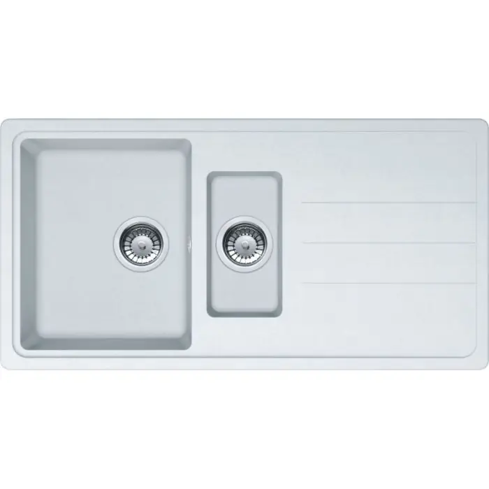 Prix Réduit Évier Opale 651 Tectonite - blanc - 970 x 500 x 190 mm - sous-meuble 60 cm - vidage manuel - Franke