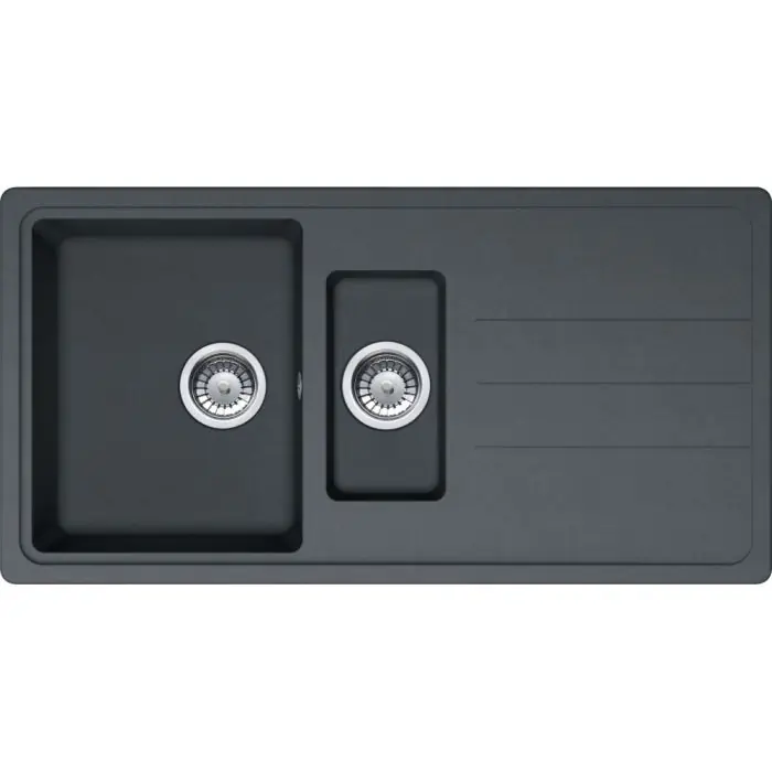 Petit Prix Évier Opale 651 Tectonite - graphite - 970 x 500 x 190 mm - sous-meuble 60 cm - vidage manuel - Franke