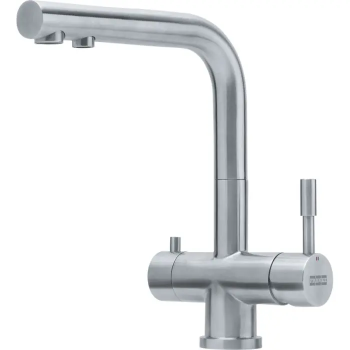 Mitigeur à bec ATLAS 3 en 1 tout inox pour eau filtrée avec son set de démarrage - Franke Prix Cassé