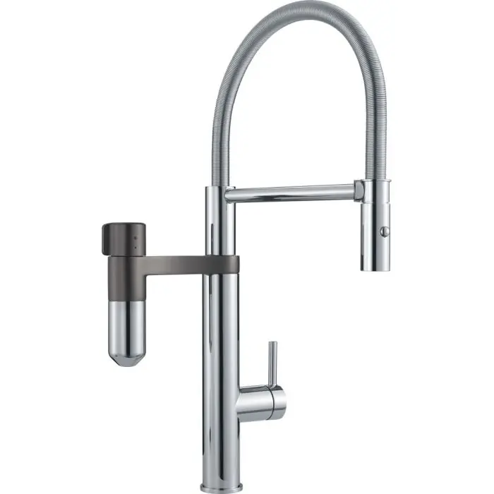 Mitigeur VITAL semi pro à douchette double jet - eau filtrée - Chrome + 2 cartouches - Franke Offre Limitée