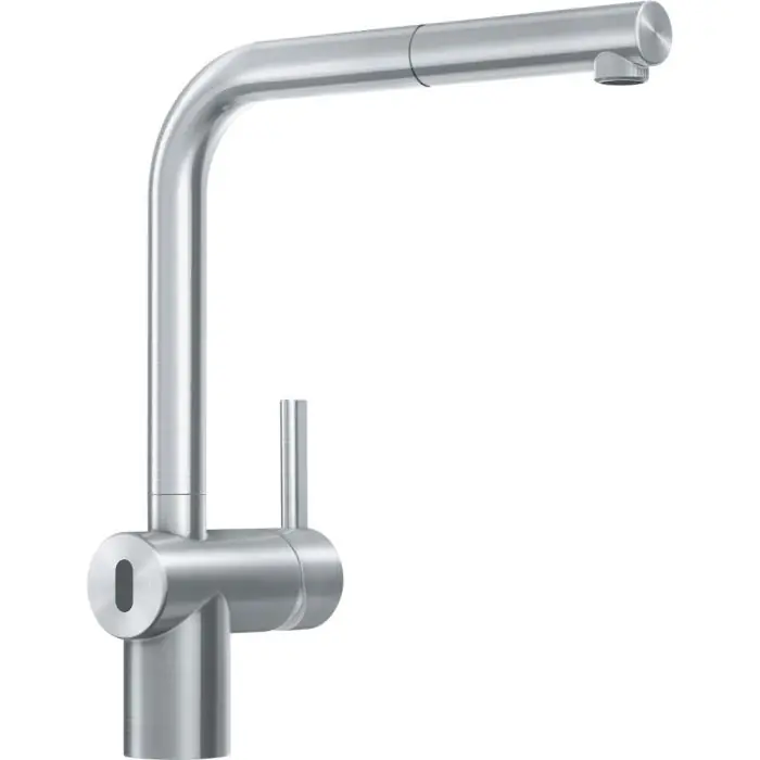 Promotion Mitigeur ATLAS NEO SENSOR Tout Inox - douchette monojet - Inox - sans contact - Franke