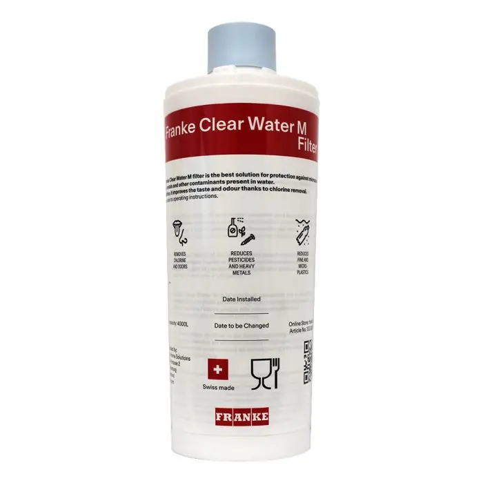Cartouche eau filtrée Filter Clear Water durée 4000 litres - système ATLAS - Franke Usine Directe