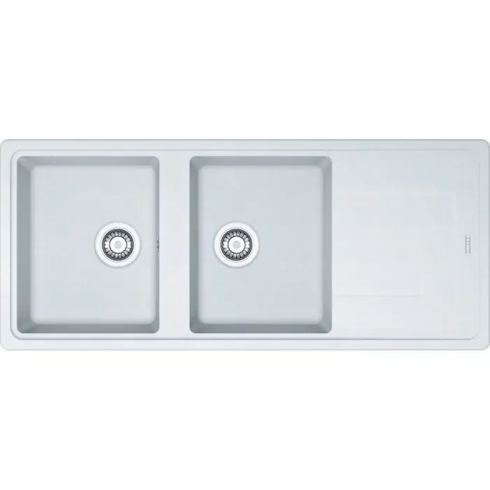 Nouvel Arrivage Évier Titan tectonite TTD 621 - blanc - 1160 x 500 x 190 mm - sous-meuble 80 cm - vidage manuel - Franke