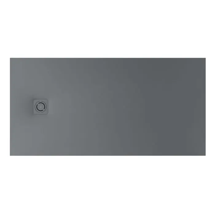 Offre Exclusive Receveur de douche extra plat en Stonex® Terran-N +Grille Twist - 1000x800mm - Gris Ardoise