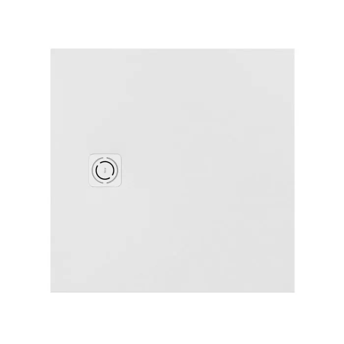 Receveur de douche extra plat en Stonex® "Terran-N"+Grille "Twist"-900x900mm - Blanc Meilleur Prix