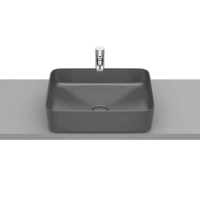 Vasque à poser en fineceramic Inspira Square - 500x370x140mm - onyx Haute Qualité