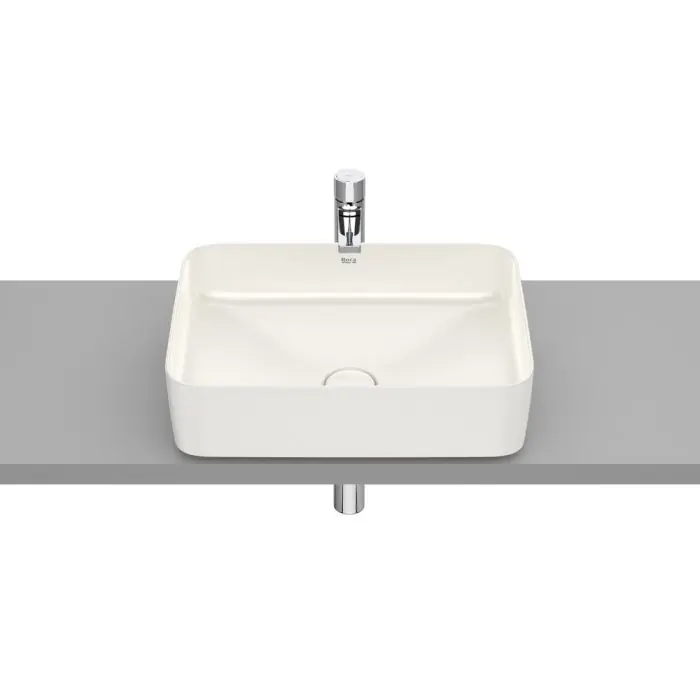 Solde Vasque à poser en fineceramic Inspira Square - 500x370x140mm - beige