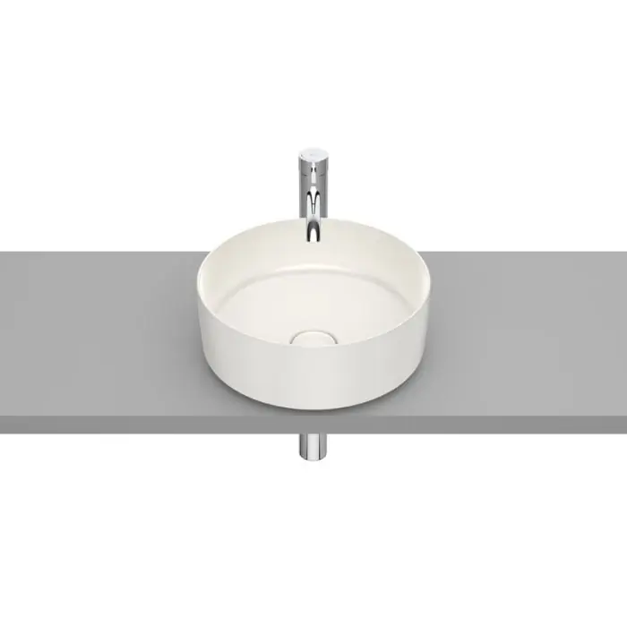 Certifié Vasque à poser en fineceramic "Inspira" Round - 370x370x140mm - beige