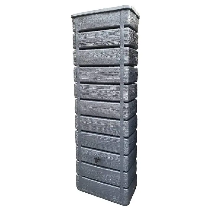 Quantité Limitée Récupérateur à eau mural Wood 300 litres imitation bois anthracite