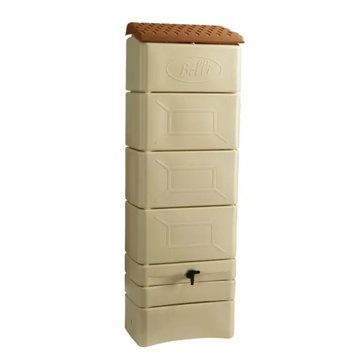 Récupérateur à eau mural 300 litres beige avec couvercle Haute Qualité