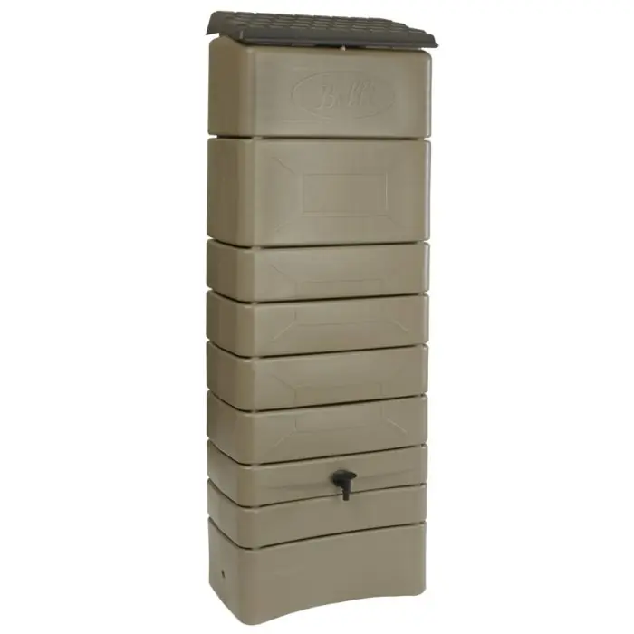 Meilleure Vente Récupérateur à eau mural 300 litres taupe avec couvercle
