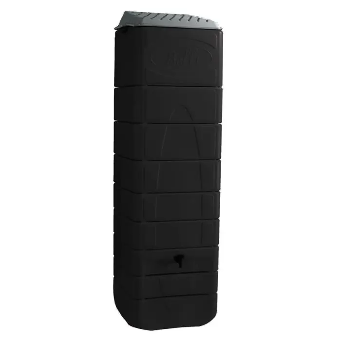 Récupérateur à eau mural 650 litres anthracite avec couvercle Commander Vite
