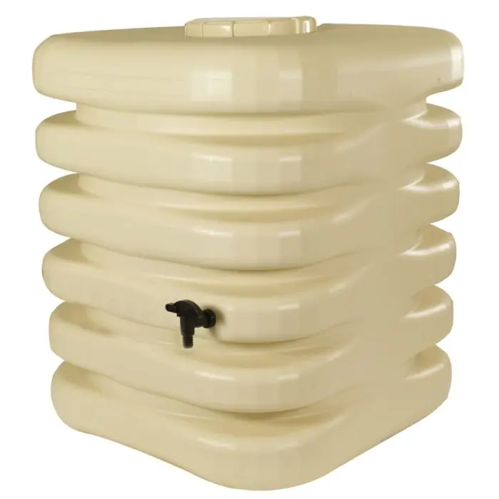 Récupérateur à eau Cubique 1000 litres beige avec couvercle Pas Cher