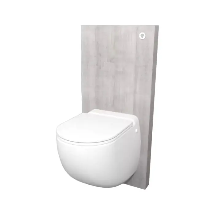 Cuvette avec broyeur et bâti support SANICOMPACT COMFORT+ avec habillage Gris ciment - SFA Remise