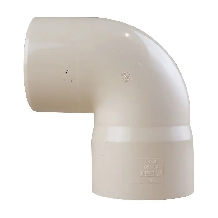 Coude PVC 87°30 mâle femelle pour tube Ø80 - Épaisseur 2.2 mm - Sable - First Plast Soldes