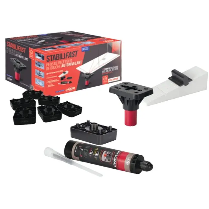 Acheter En Ligne Coffret Stabilifast – Pieds et réhausses pour receveur de douche (de 45 à 120mm)