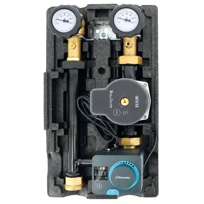 Certifié Groupe hydraulique MODULFIT PREMIUM mélangé avec circulateur, régulation RA230AC - DN32 - Thermador