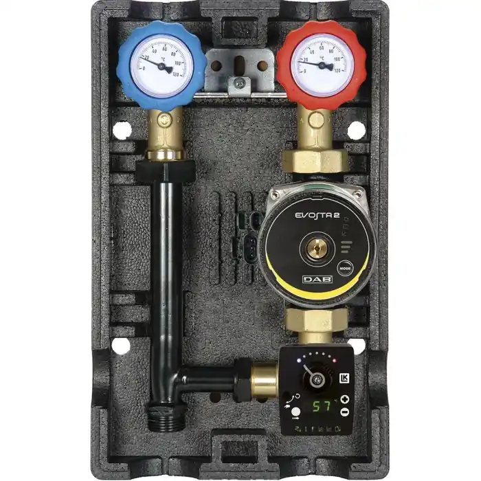 Groupe hydraulique MODULFIT mélangé et régulé avec circulateur et régulation RA130 - DN20 - Thermador Commande En Gros