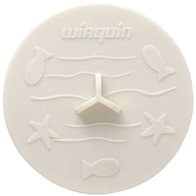 Bouchon universel FRISBY, pour baignoire, lavabo et évier Ø105 – Blanc cassé – Wirquin Pro Dernière Chance