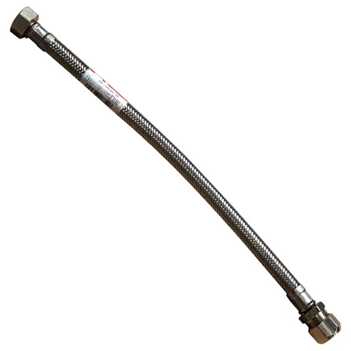 Flexible sanitaire Inox Øintér.8mm – Bicône Ø10 – Femelle 3/8&Prime; – 300mm – TAQ BICO Quantité Limitée