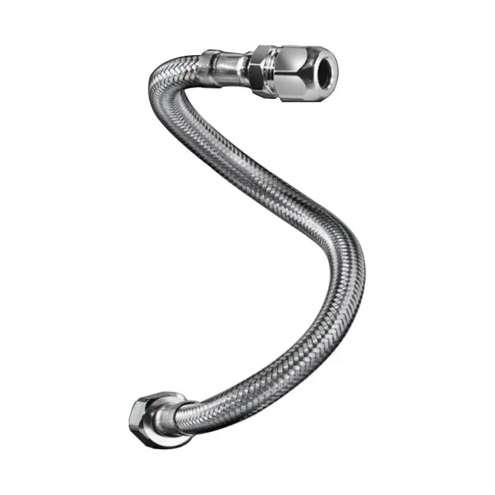 Vente Directe Flexible sanitaire Inox Øintér.8mm – Bicône Ø12 – Femelle 3/8&Prime; – 150mm – TAQ BICO