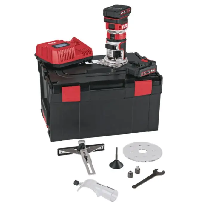 Affleureuse et défonceuse sur batterie 18 V - CER 18.0-EC/2.5 Set - Flex Offre Exclusive