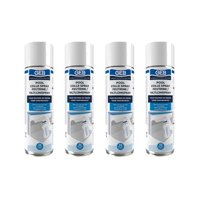 Vente Flash Lot de 4 Sprays colle feutrine POOL - GEB