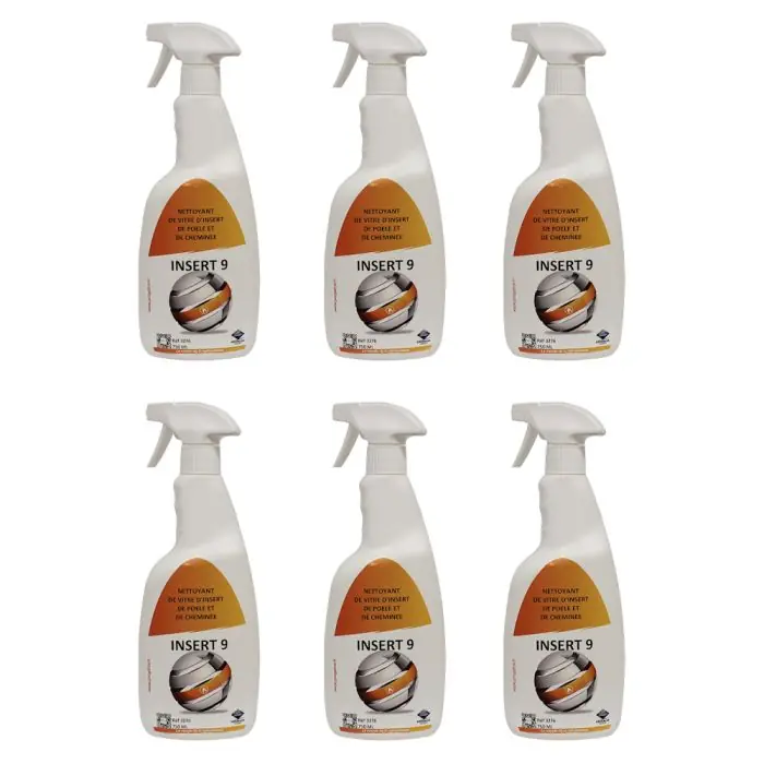 Lot 6 Pulvérisateurs INSERT 9 - Nettoyant vitres pour poêles et inserts Top Vente