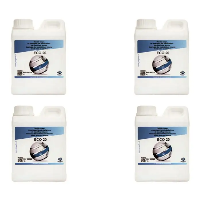 Lot 4 bidons de 1L ECO 20 - Nettoyant lessiviel installation chauffage Expédié Aujourd'hui