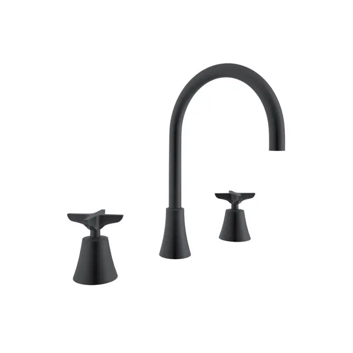 Mélangeur trois trous pour Lavabo, ADAGIO Noir Mat – 914201NM Populaire