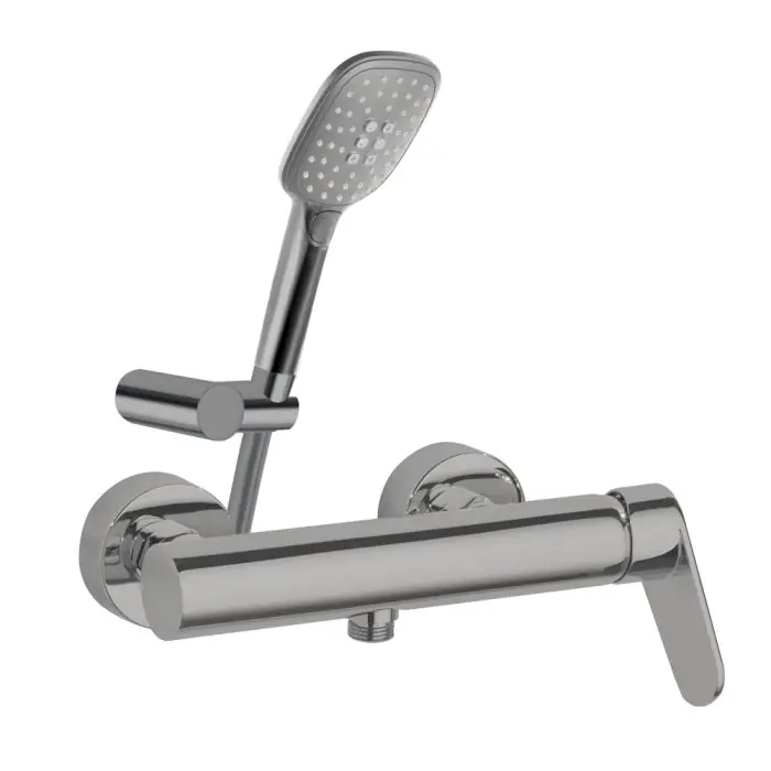 Mitigeur douche avec ensemble de douche Q3 ALEXIA, Nickel Brossé - 360801Q3NC Prix Cassé