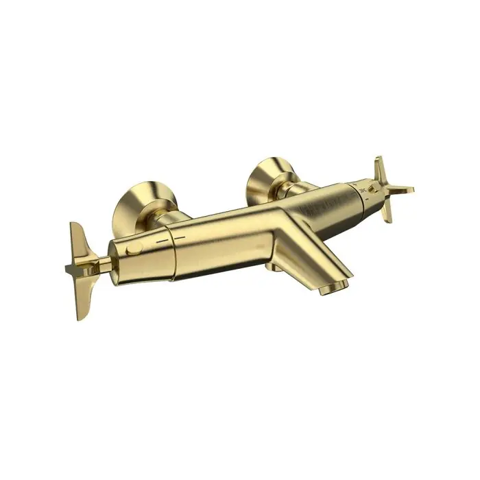 Mitigeur thermostatique bain-douche ADAGIO Or Brossé - 913901SOC Usine Directe