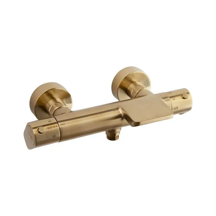 Mitigeur thermostatique bain-douche ALEXIA Or Brossé – 363901SOC Nouvel Arrivage