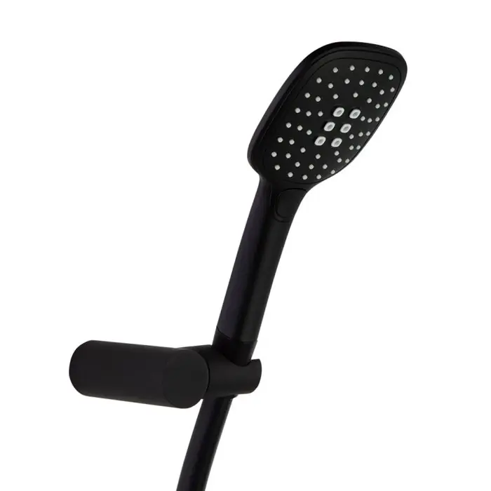 Ensemble douchette à main Noir mat en ABS, avec flexible et support - 655601Q3NM Dernière Chance