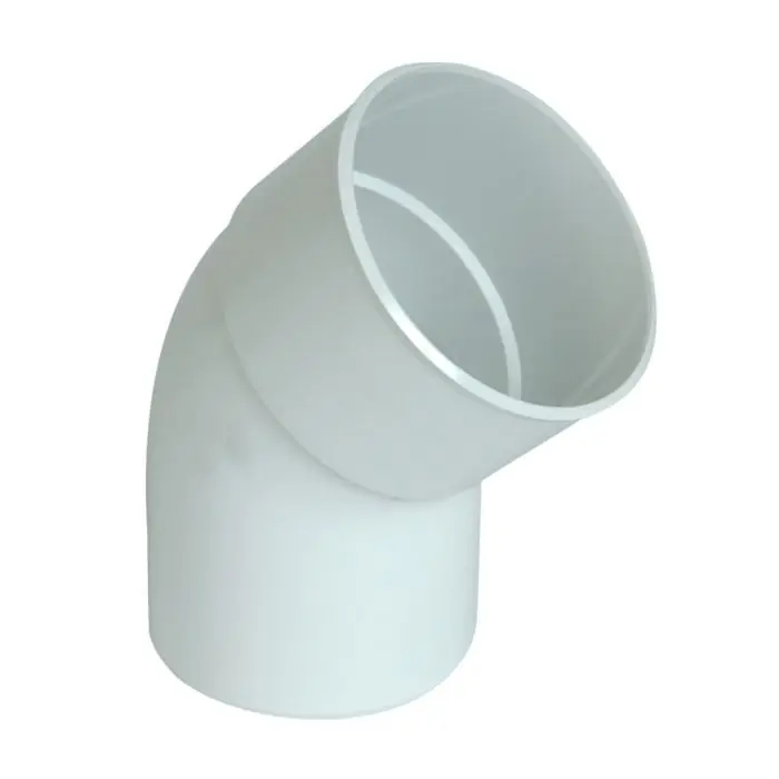 Prix Promo Coude PVC 45° mâle femelle pour tube Ø80 - Blanc - First Plast