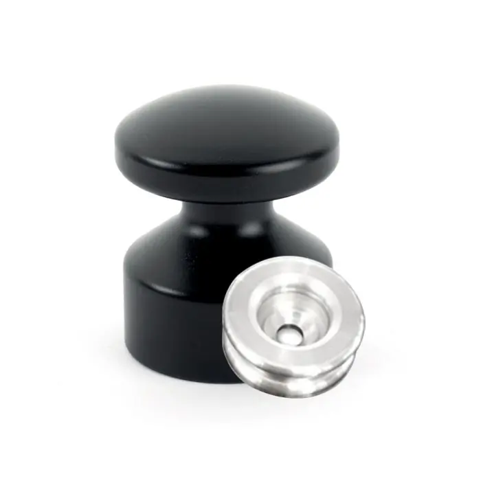 Kit de Fixation Rondelle multi-matériaux Alu + Petite Patère convexe Noir - L‘Attachante Prix Bas