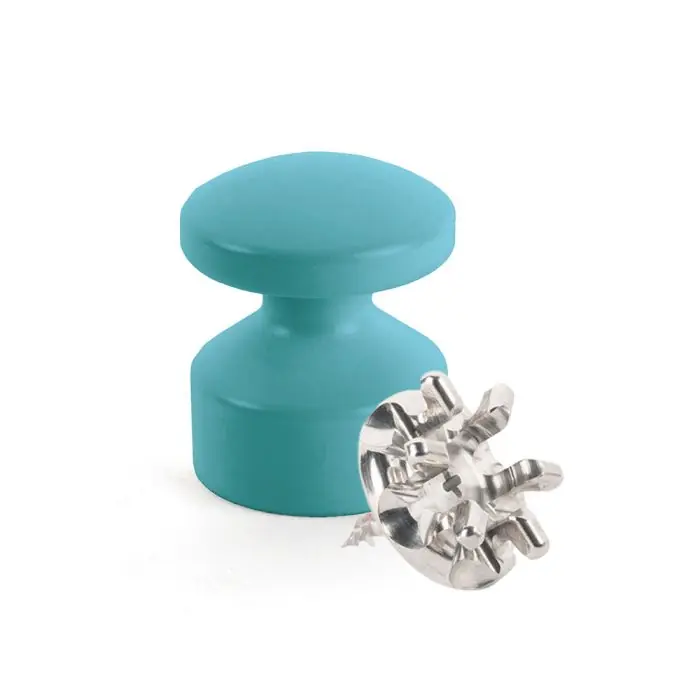 Kit de Fixation Vis placo Longueur 20 mm Alu + Petite Patère convexe Bleu canard - L‘Attachante Prix Choc