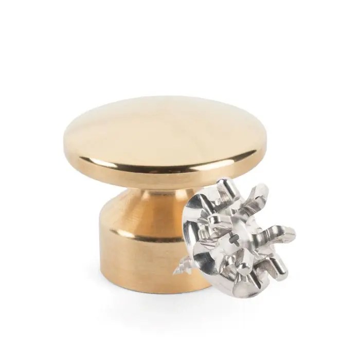 Kit de Fixation Vis placo Longueur 16 mm Alu + Grande Patère convexe Laiton - L‘Attachante Achat Immédiat
