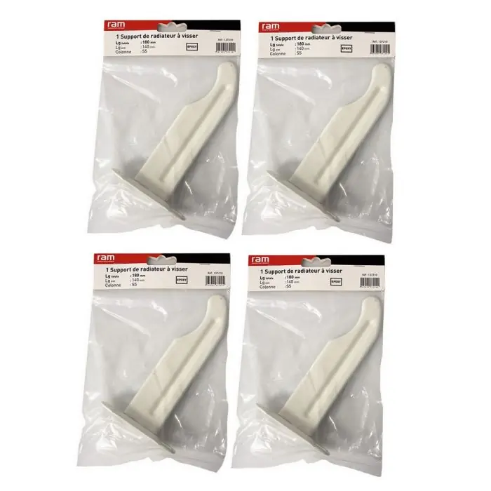 Achetez Aujourd'hui Lot de 4 supports à visser pour radiateur en fonte type traditionnel - longueur axe 140 mm - longueur totale 180 mm - Ram
