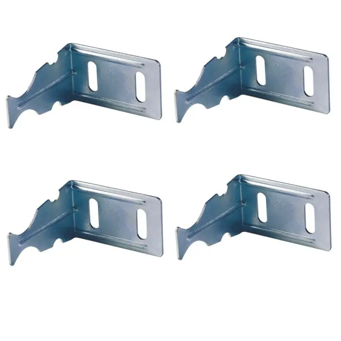Lot de 4 supports réversible à visser pour radiateur en aluminium - dimension 83x80x48 mm - Ram Retour Gratuit