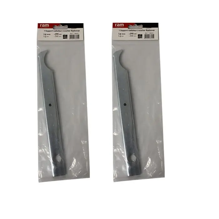 Retour Gratuit Lot de 2 supports à sceller pour radiateur en fonte type rideau - longueur axe 260 mm - longueur totale 290 mm - Ram