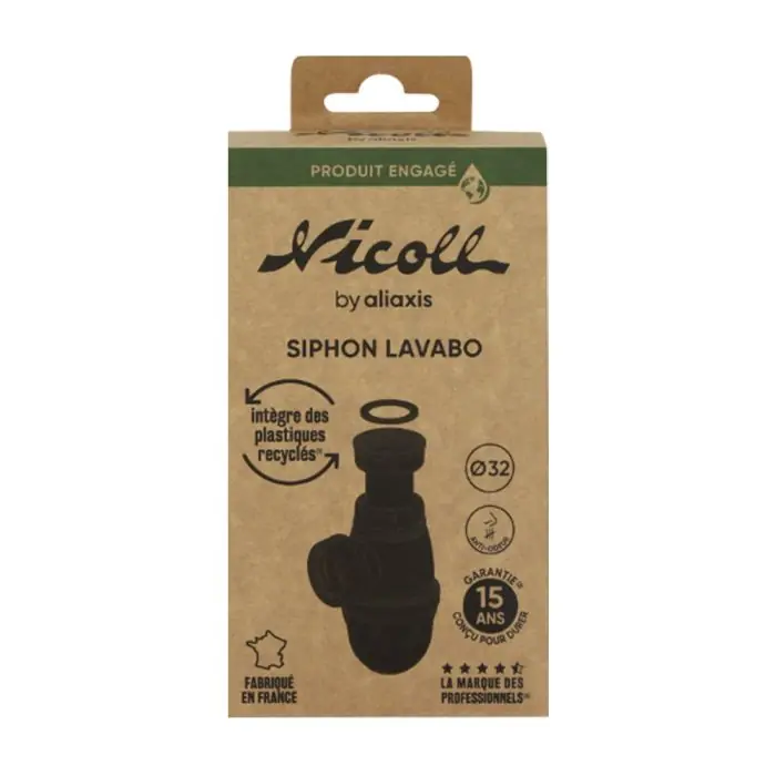 Achat Immédiat Siphon de lavabo en matières recyclées, Ø32 mm – Nicoll