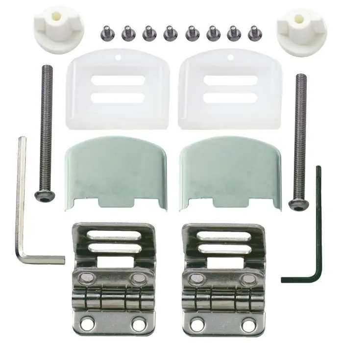 Kit charnière capots inox pour abattant OLFA Tradition, Europe, Universal, Junior, Sénator, Accord (avant 2016) Prix Bas