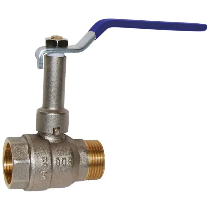Meilleur Choix Vanne à sphère B+ ACS à prolongateur fixe poignée plate bleue Mâle Femelle 3/4" (20/27) - Sferaco