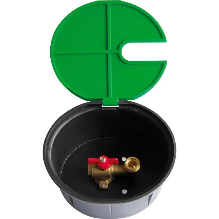 Super Prix Bouche d‘arrosage avec vanne équerre sortie mâle 1&Prime; (26/34) entrée femelle 3/4&Prime; (20/27) – Sferaco